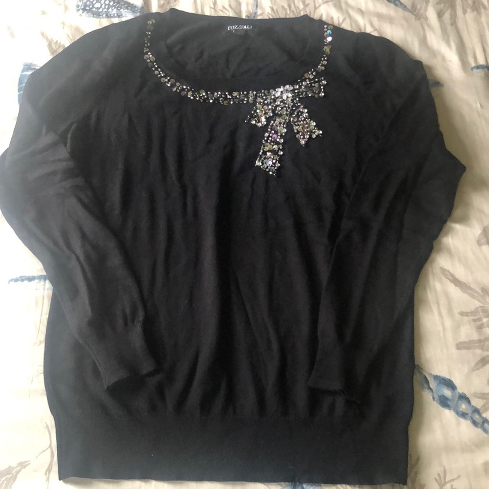 Jeweled holiday sweater